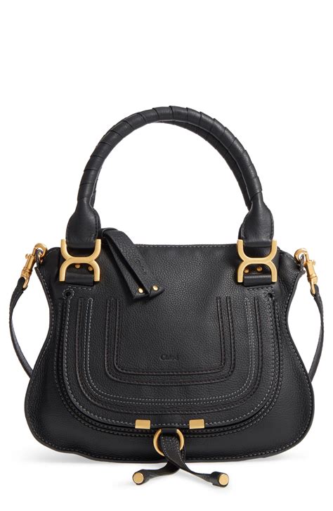 chloe mini marcie black|chloe marcie mini satchel.